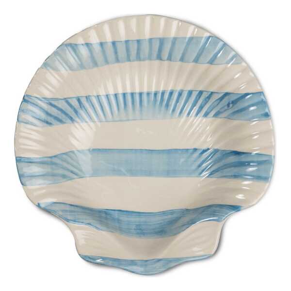 Byon Armona stripe Teller 23,5x23,5 cm Hellblau-weiß