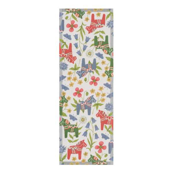 Ekelund Linneväveri Blomsterhäst Tischläufer 35x100 cm Multi