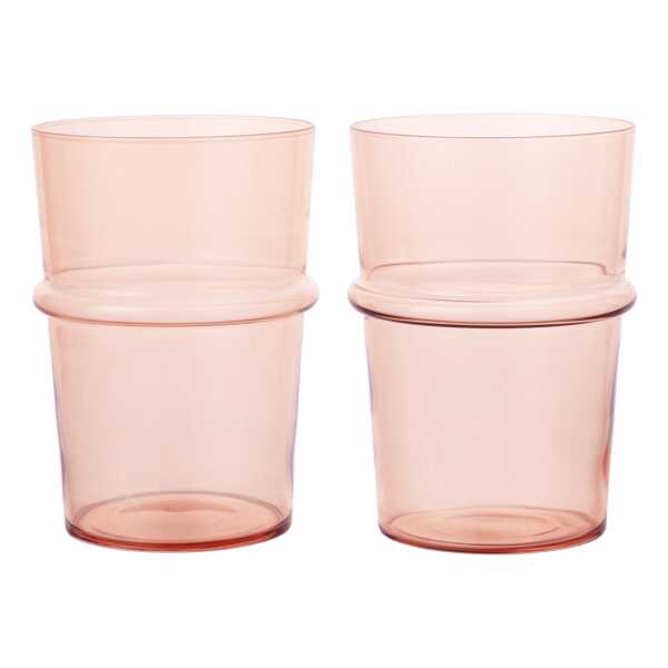 Ferm Living Boya Trinkglas hoch 45 cl 2er-Pack. Blush