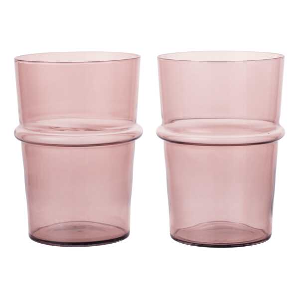 Ferm Living Boya Trinkglas hoch 45 cl 2er-Pack. Mauve
