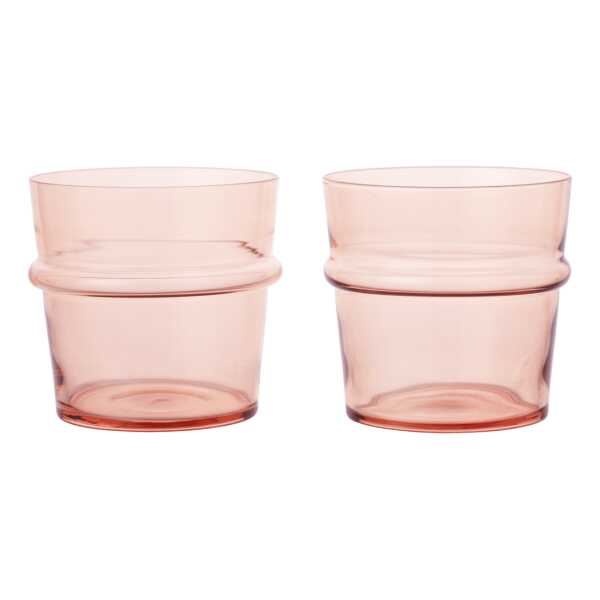 Ferm Living Boya Trinkglas niedrig 30 cl 2er-Pack Blush