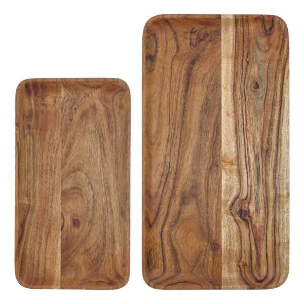 House Doctor Wood Tablett 2-teilig Natur