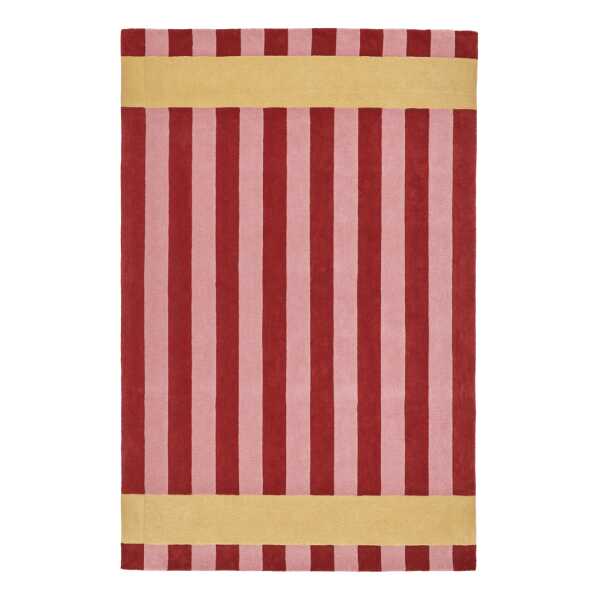 Scandi Living Aisles Wollteppich Rot, 170x240 cm