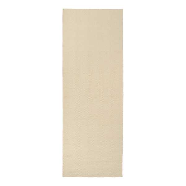 Scandi Living Furrow Wollteppich naturweiß 80x240 cm
