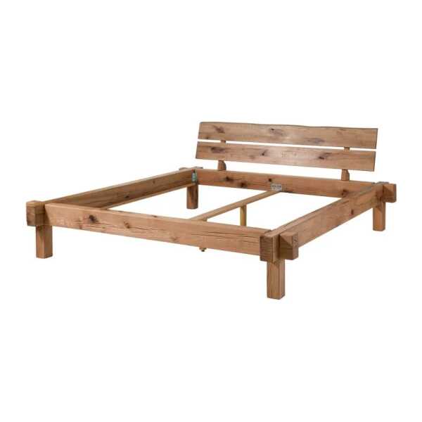 Balkenbett Zerreiche 200x200 natur geölt JANGALI #723