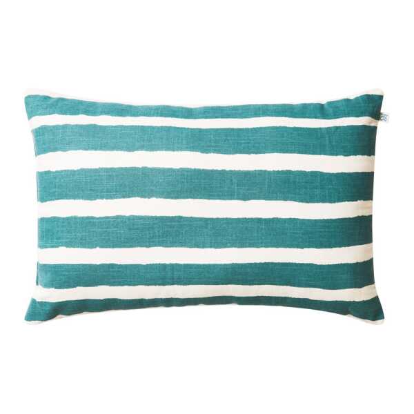 Chhatwal & Jonsson Block Stripe Outdoor-Kissen 40x60 cm Heaven blue-off white