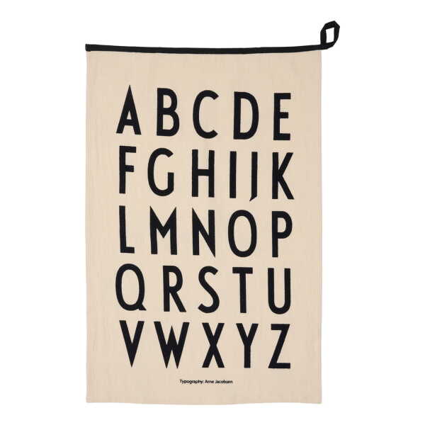 Design Letters - Premium Classic Geschirrtuch, natural / black