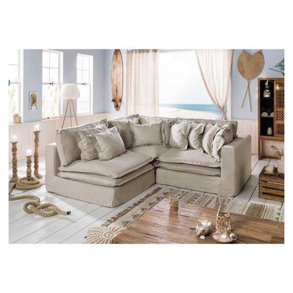 Ecksofa 238x234x90 beige SYLT