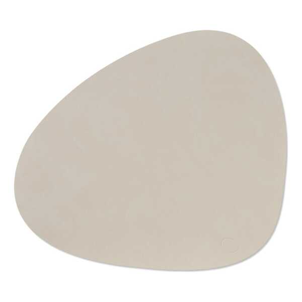 LIND DNA Nupo Tischset curve L Oyster white
