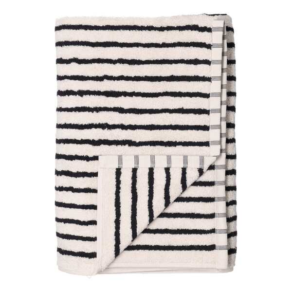 Scandi Living Drift Badetuch 70x140 cm Weiß-schwarz