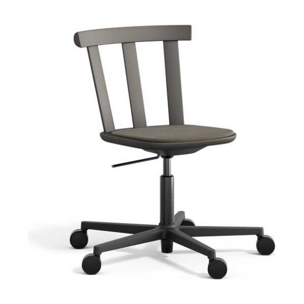 Stolab Alt Drehstuhl mit gepolstertem Sitz Birke Hallingdal 65-153 dark grey-Dunkel Grau 62