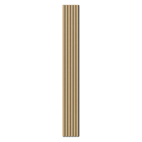 Akustikpaneel Lux Weiß-Eiche Filz Schwarz 30 cm x 240 cm 2 Stück