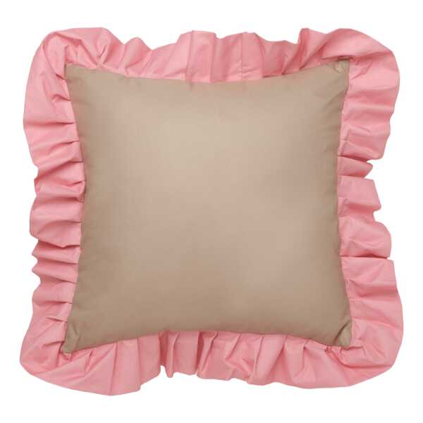 Garden Glory Garden Glory Outdoor Kissen mit Rüschen 45x45 cm Beige-pink