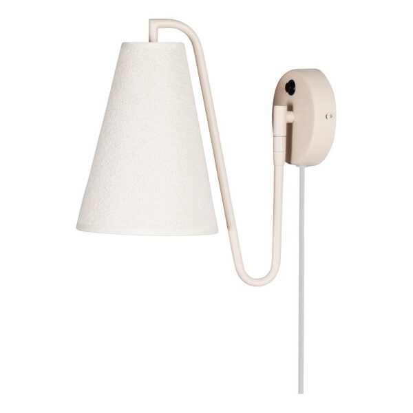 Globen Lighting Lou Wandleuchte Bouclé weiß-beige