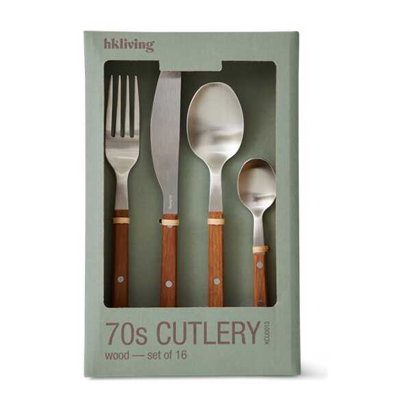 HKliving 70's Besteckset 16-teilig Holz