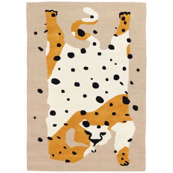 The Spotty Cat Teppich - Mauve lila / Gelb 100x160