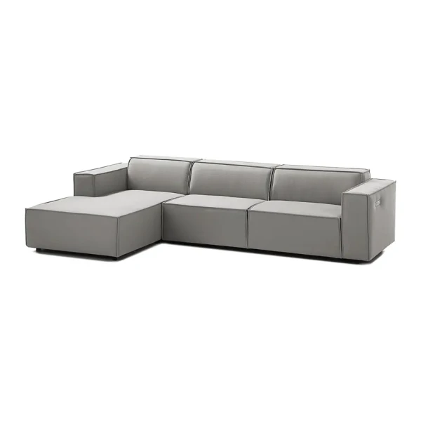 Ecksofa Kinx II 2,5-Sitzer Graubraun Strukturstoff 294x70x177 cm (BxHxT) Modern