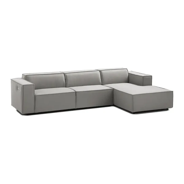 Ecksofa Kinx II 2,5-Sitzer Graubraun Strukturstoff 294x70x177 cm (BxHxT) Modern