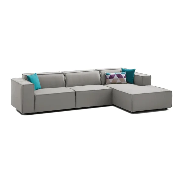 Ecksofa Kinx II Graubraun Strukturstoff 294x72x177 cm (BxHxT) Modern