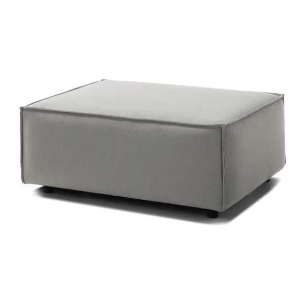 Polsterhocker Kinx Graubraun Strukturstoff 98x42x79 cm (BxHxT) Modern