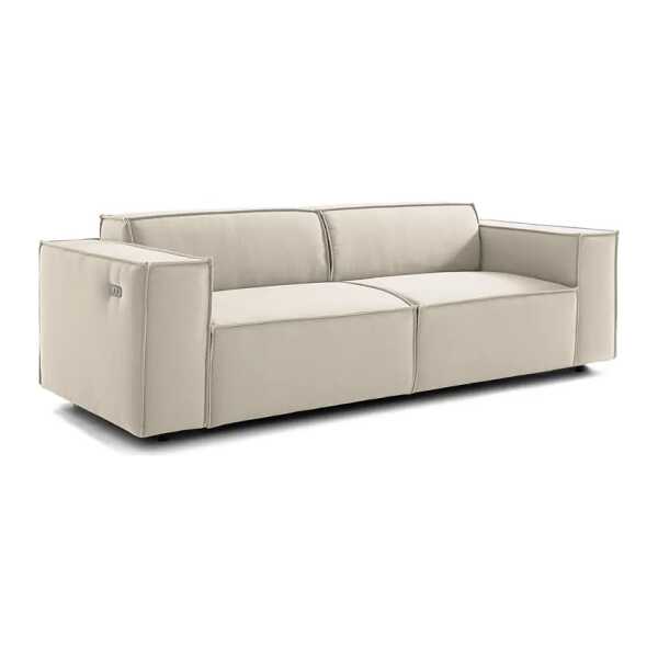 Sofa Kinx 2,5-Sitzer Altweiß Strukturstoff 223x70x96 cm (BxHxT) Modern
