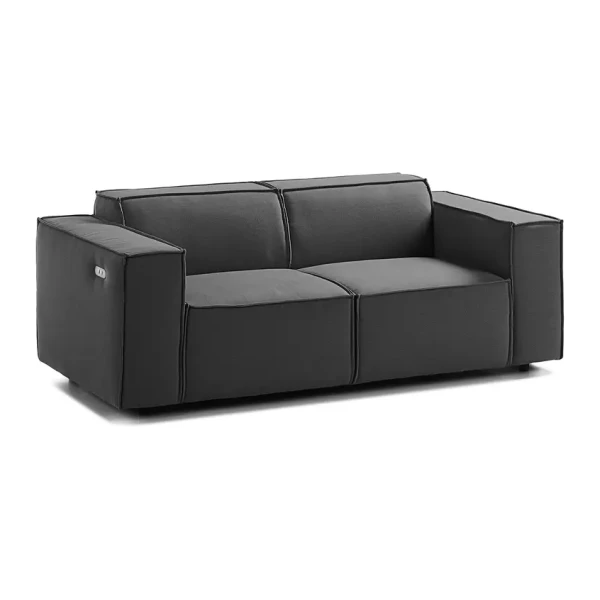 Sofa Kinx 2-Sitzer Anthrazit Strukturstoff 189x70x96 cm (BxHxT) Modern