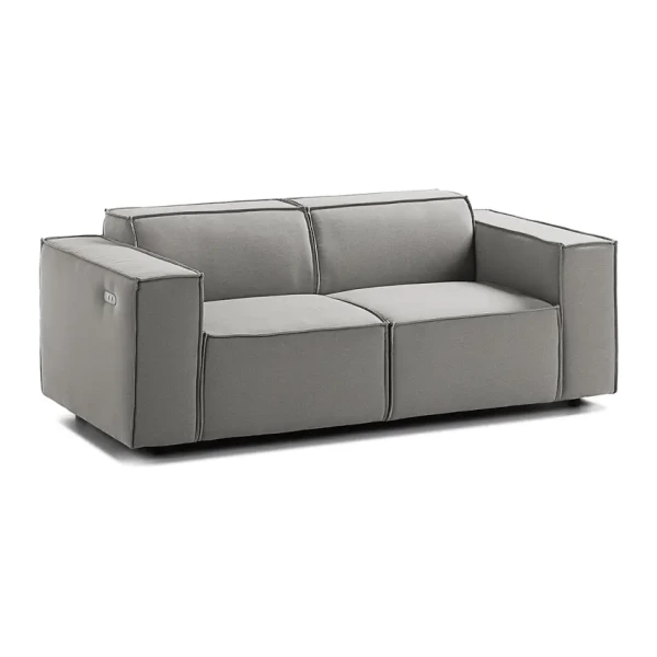 Sofa Kinx 2-Sitzer Graubraun Strukturstoff 189x70x96 cm (BxHxT) Modern