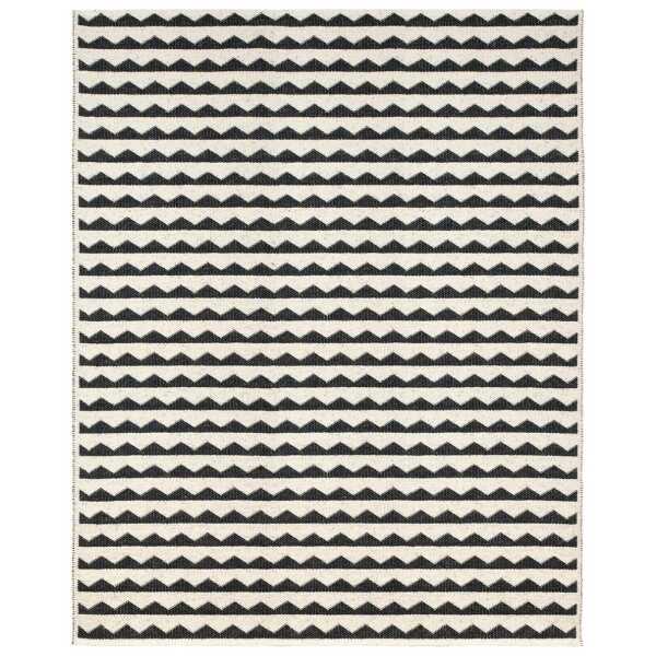 Brita Sweden Gittan großer schwarzer Teppich 150 x 200cm