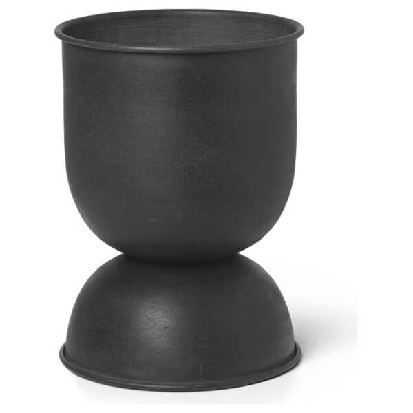 Ferm Living Hourglass Blumentopf extra small Ø21 cm Schwarz-dunkelgrau
