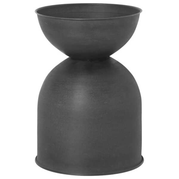 Ferm Living Hourglass Blumentopf klein Ø31 cm Schwarz-dunkelgrau