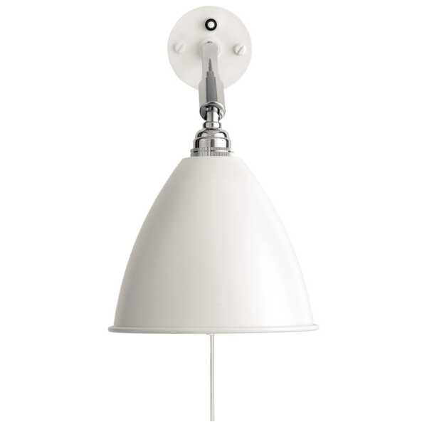 GUBI Bestlite BL7 Wandleuchte Matt weiß / Chrom