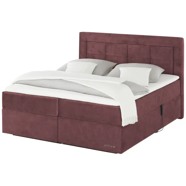 Jette Home Motor-Boxspringbett Jette Patch ¦ rot ¦ Maße (cm): B: 202 H: 127 Betten > Komfortbetten - Höffner