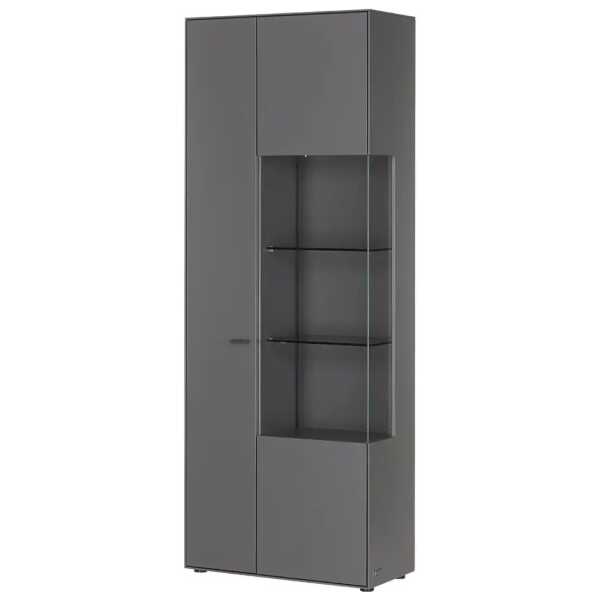 Jette Home Vitrine Como ¦ grau ¦ Maße (cm): B: 77 H: 206 T: 38.0 Schränke > Vitrinen - Höffner