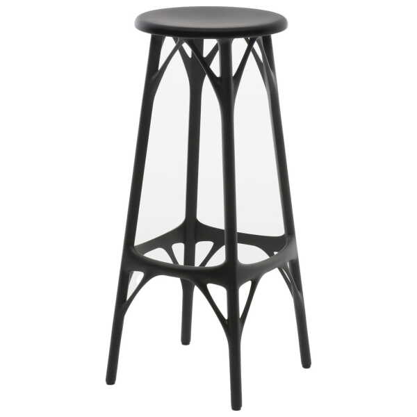 Kartell - A.I. Barhocker, H 65 cm, schwarz