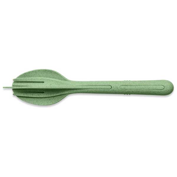 Koziol Klikk Besteckset 3 Teile Nature leaf green