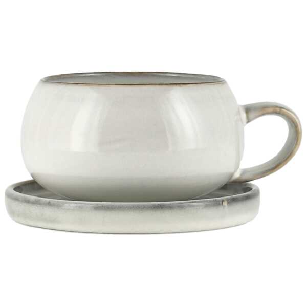 Lene Bjerre Amera Tasse und Teller White sands
