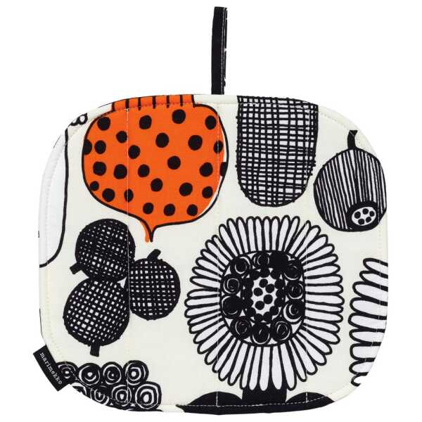 Marimekko Puutarhurin parhaat Topflappen White-black-orange