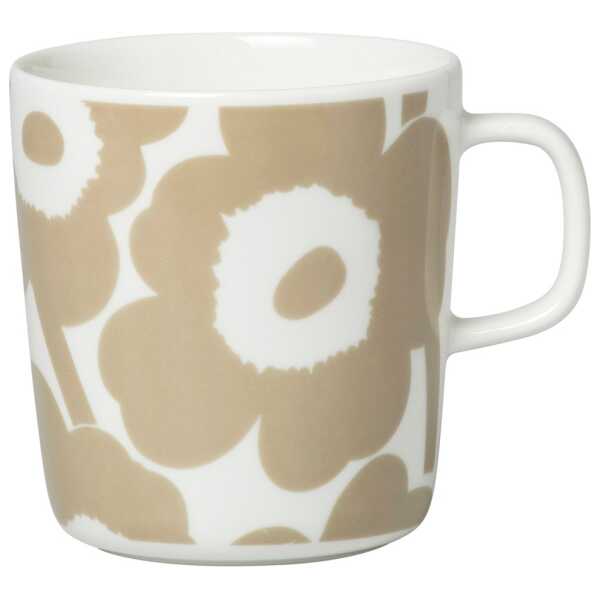 Marimekko Unikko Tasse 40 cl Weiß -beige