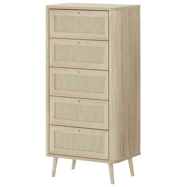 Roomers Kommode Rafia Premium ¦ holzfarben ¦ Maße (cm): B: 60 H: 126 T: 40.0 Kommoden & Sideboards > Kommoden - Höffner