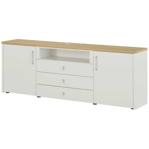 Wohnwert Sideboard Libro ¦ weiß ¦ Maße (cm): B: 213 H: 75 T: 41.0 Kommoden & Sideboards > Sideboards - Höffner