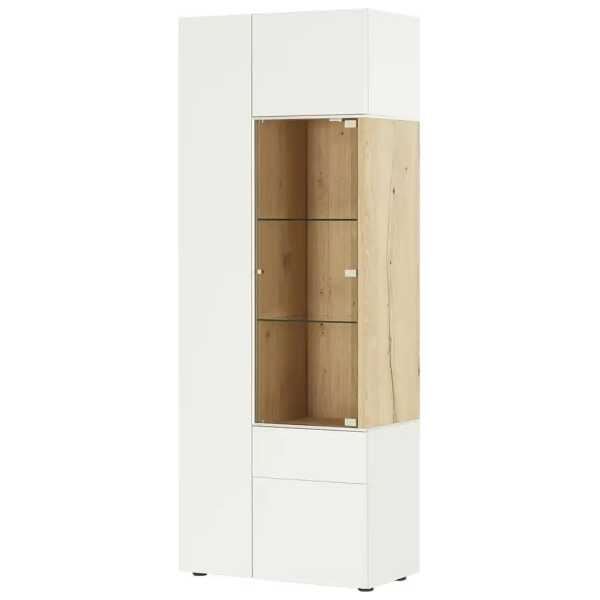 Wohnwert Vitrine Media Design ¦ weiß ¦ Maße (cm): B: 75 H: 200 T: 42.0 Schränke > Vitrinen - Höffner