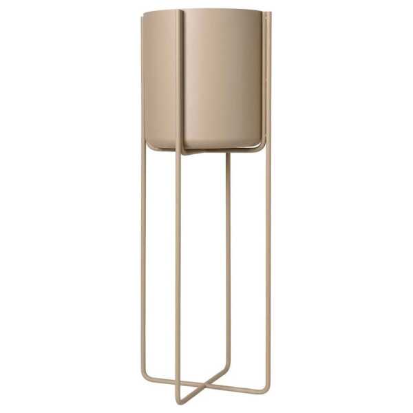blomus Kena Blumentopf auf Beinen M h80,5cm Ø29 cm Nomad (beige)