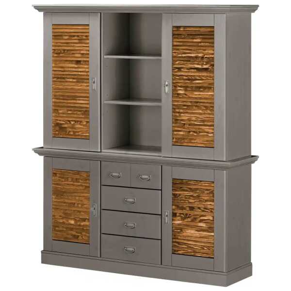 maison bleue Buffet Fancy ¦ grau ¦ Maße (cm): B: 171,3 H: 202,1 T: 48.0 Schränke > Buffets - Höffner