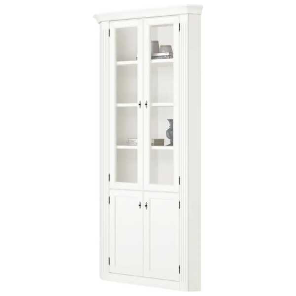 maison bleue Eckvitrine Petit Chalet ¦ weiß ¦ Maße (cm): B: 75 H: 226 T: 75.0 Schränke > Vitrinen - Höffner