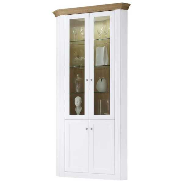 maison bleue Eckvitrine Petit Chalet ¦ weiß ¦ Maße (cm): H: 226 Schränke > Vitrinen - Höffner