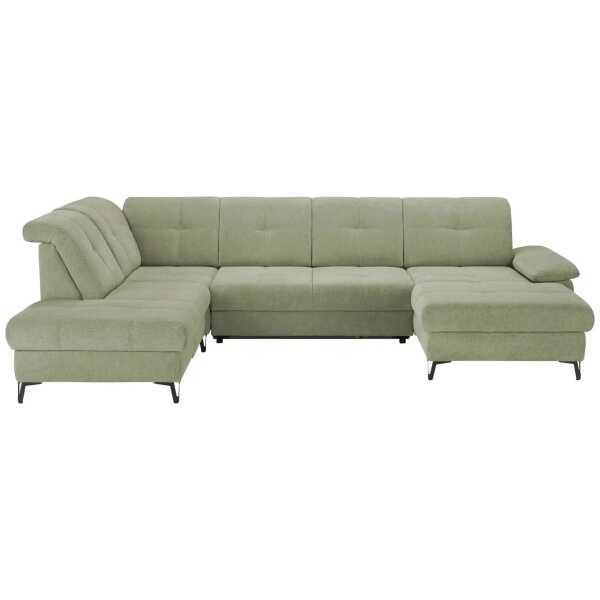 medium Wohnlandschaft Planova II ¦ grün ¦ Maße (cm): B: 338 H: 96 T: 249.0 Polstermöbel > Sofas > Schlafsofas - Höffner
