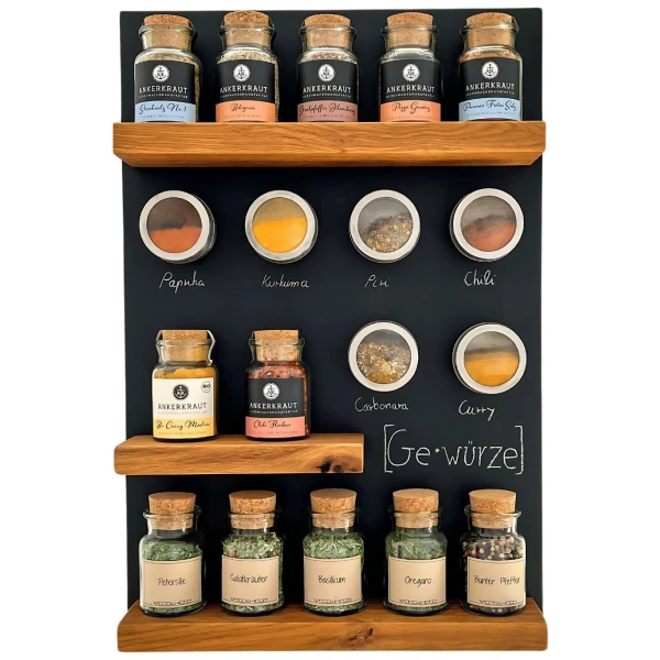 wood4hood Gewürzregal MAGNET, Spar-Set mit viel