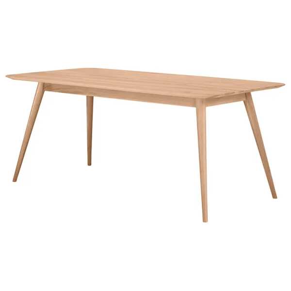 Massiver Esstisch 200 x 90cm Braun/Eiche