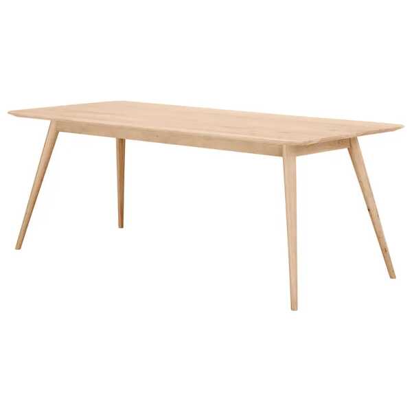 Massiver Esstisch 180 x 90cm Braun/Eiche Hell