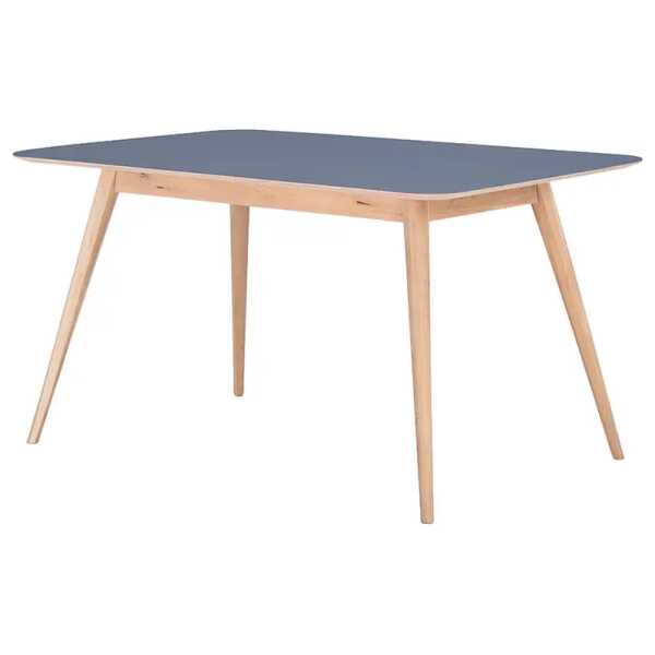 Esstisch Viggo 140 x 90 cm Blau/Petrol/Eiche